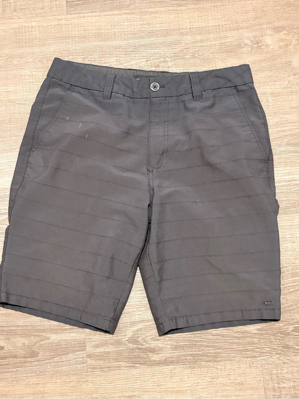 Men's Flat Front Gray Performance Shorts